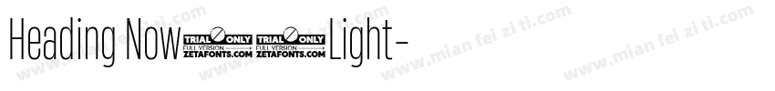 Heading Now62Light字体转换